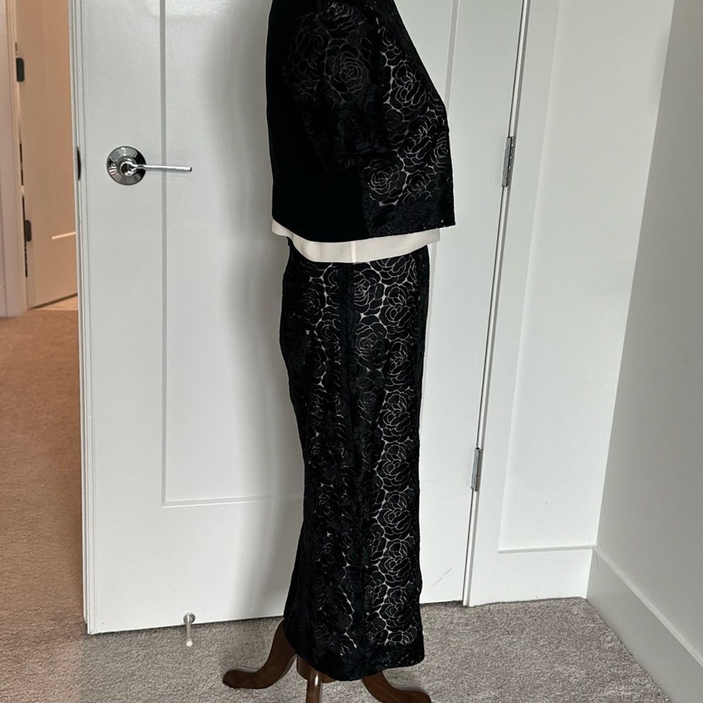 A.L.C. ALC Thompson Black Lace Overlay Pencil Skirt & Top Set Womans Sz 2 - Picture 10 of 16